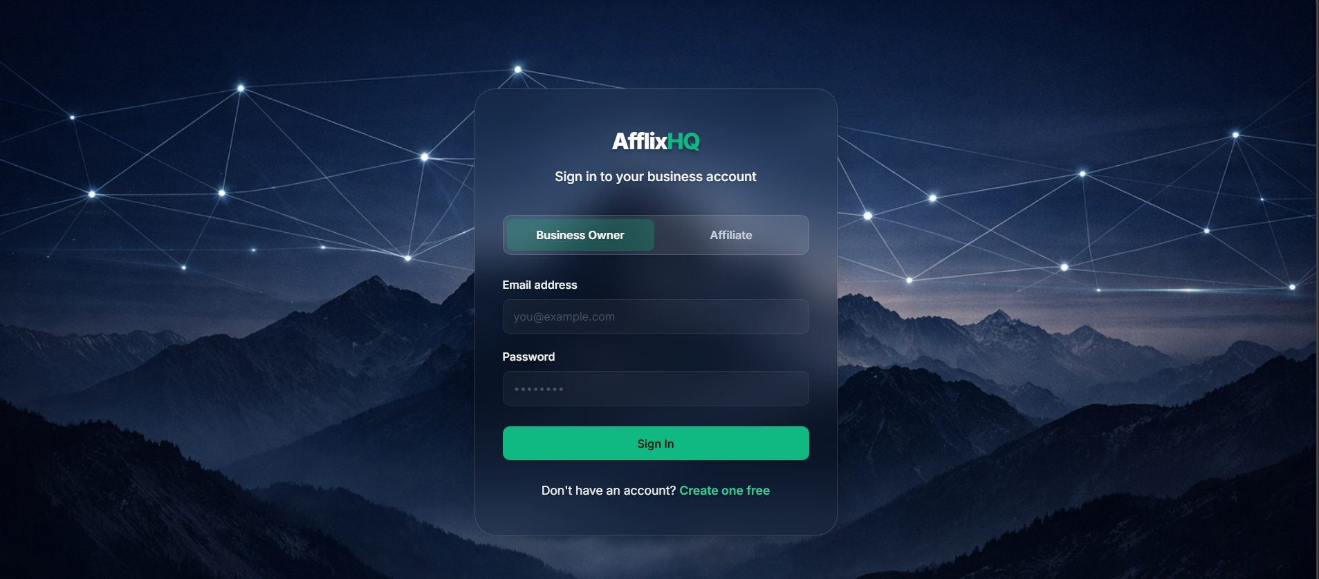 Project screenshot: Luxury login portal experience
